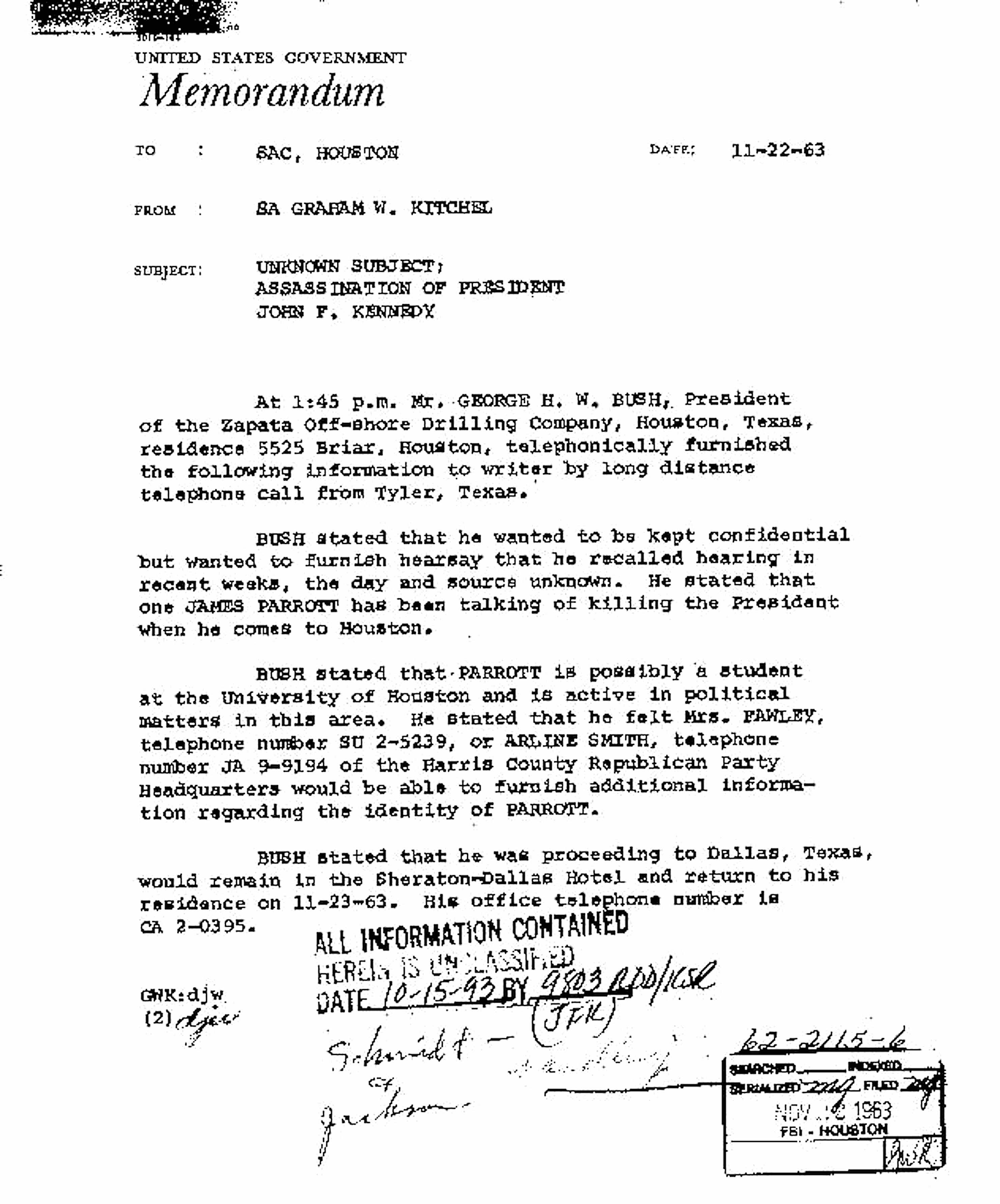 FBI memo – Rob Scholte Museum
