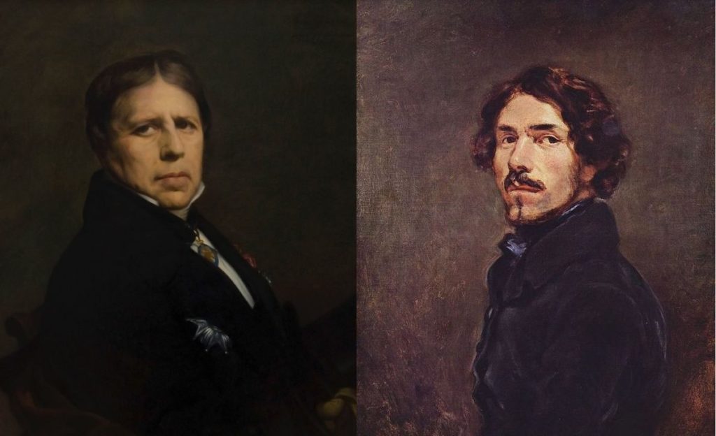 Ingres and Delacroix represented two different schools of painting in