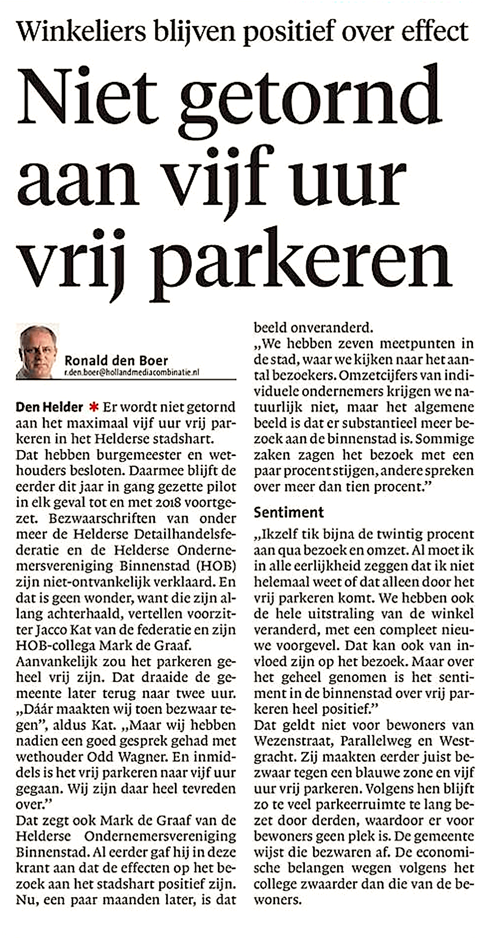 Helderse Courant, 26 Oktober 2017 – Rob Scholte Museum