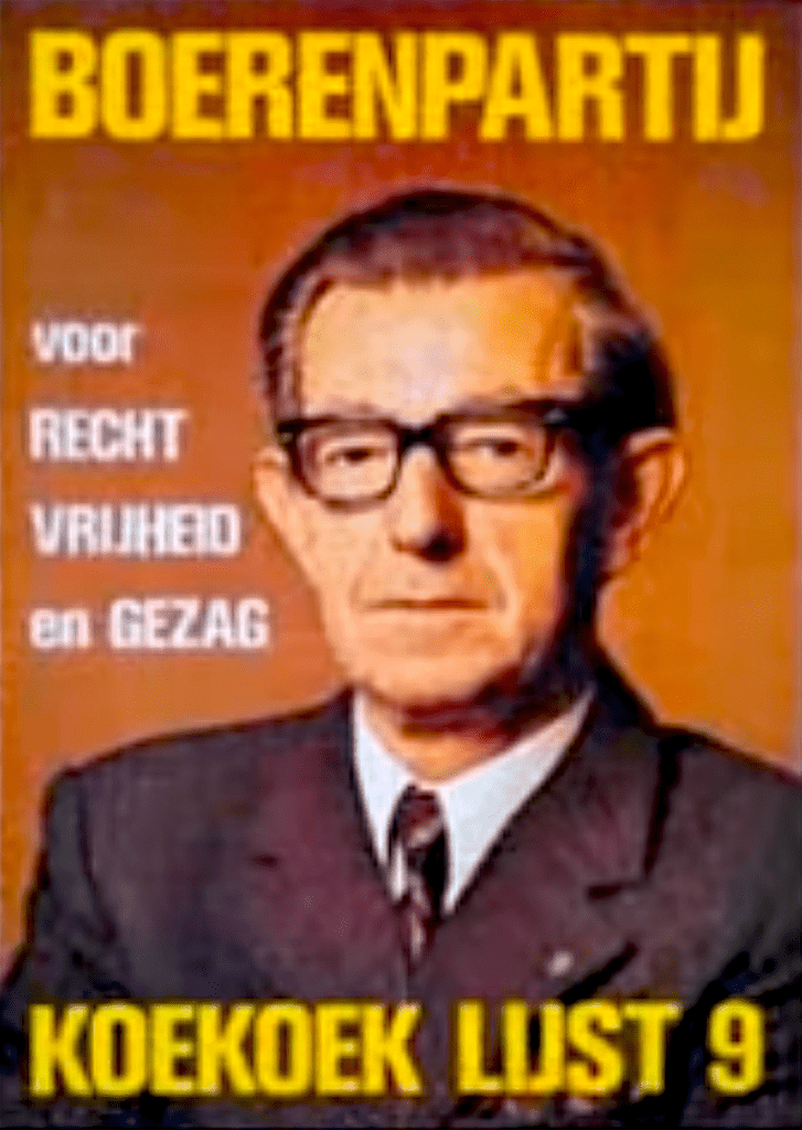 Boerenpartij voor Recht Vrijheid en Gezag Koekoek Lijst 9 (foto YouTube