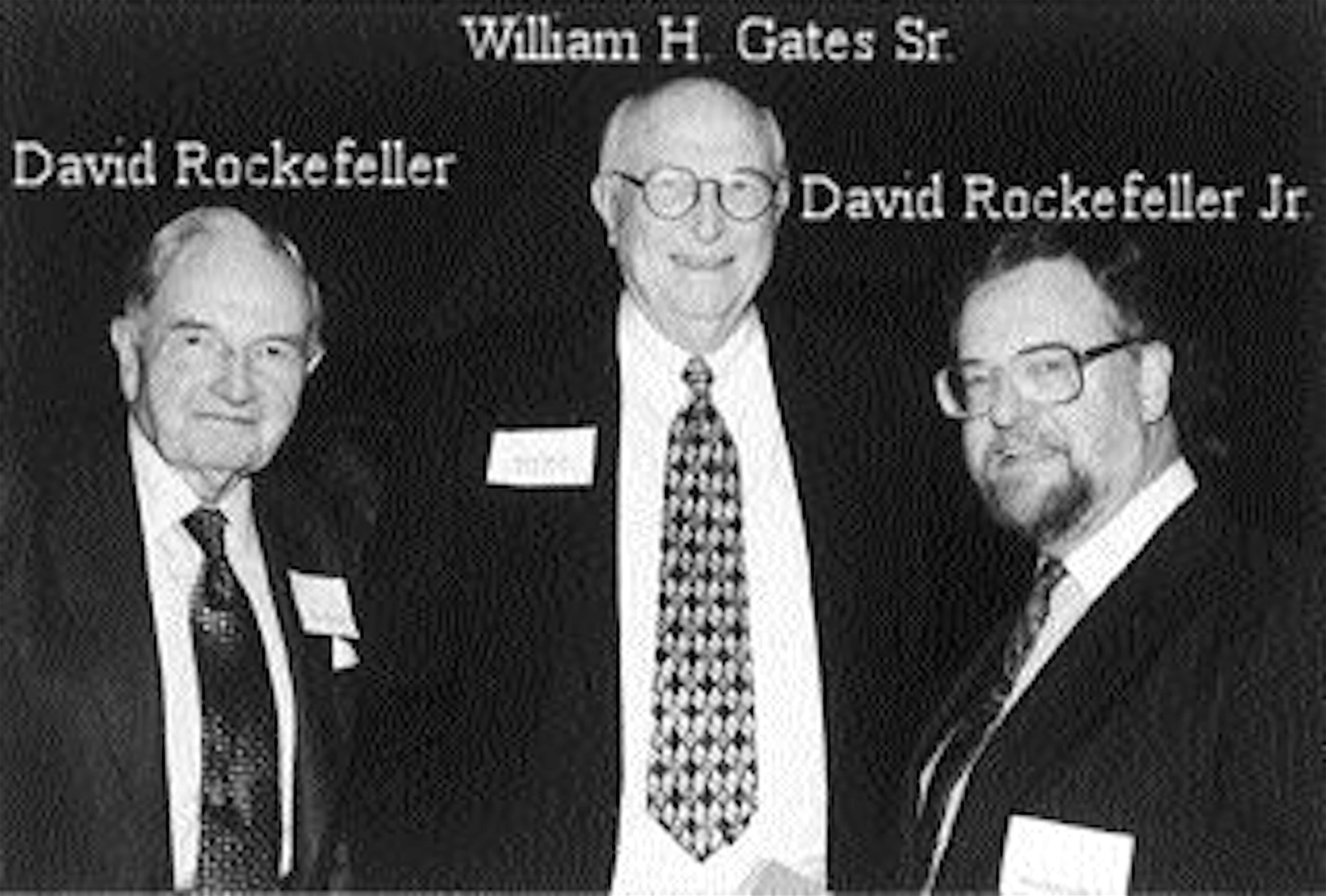 David Rockefeller, William H Gates SR & David Rockefeller JR (foto