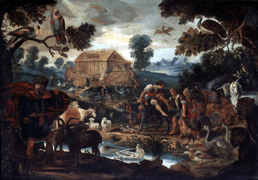 H. Maertens Intocht in de ark van Noach. Museum Van GerwenLemmens Valkenswaard (foto tubantia