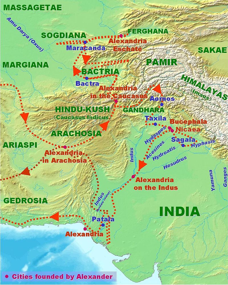 Alexander S Conquests of the India subcontinent (foto Wikipedia) – Rob Scholte Museum