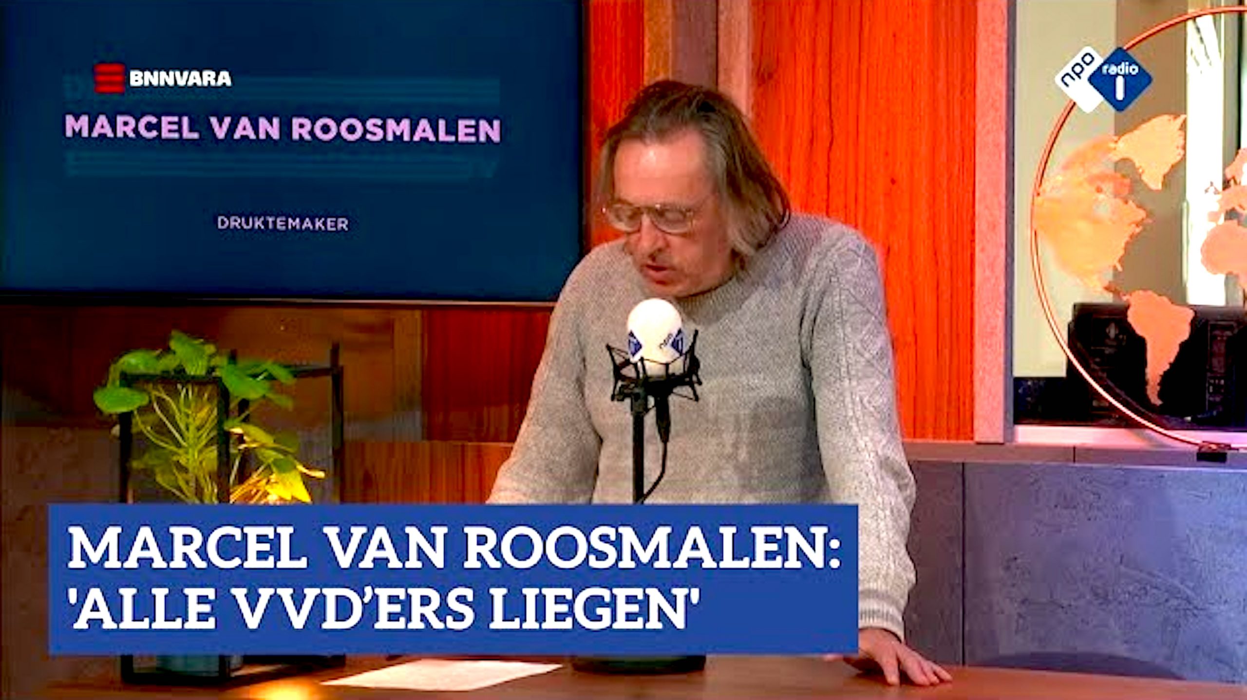 NPO 1 | Marcel Van Roosmalen – ‘Alle VVD’ers Liegen’ (foto YouTube ...