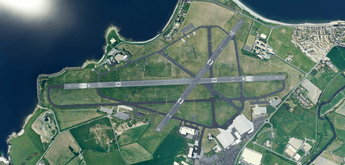 Double Cross EGNS Ronaldsway Airport Isle of Man (foto Flightsim Rob
