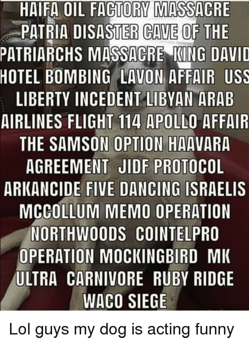 Haifa Oil Factiory Massacre ,Patria Disaster, Cave of the Patriarch S