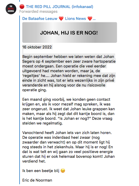 The Red Pill Journal (infokanaal) | Johan Segers AKA Eric De Noorman ...