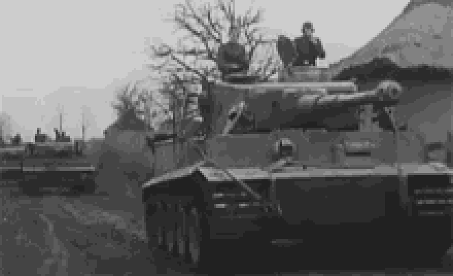 Tank Panzer tijdens de Duitse Invasie van Nederland in april 1940 (gif ...